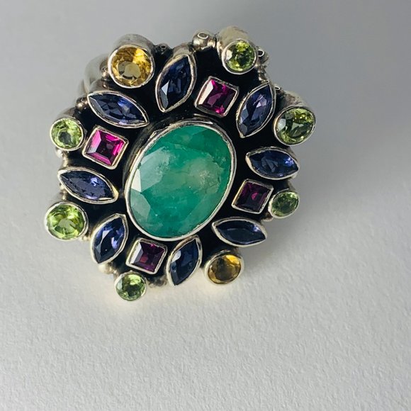 NICKY BUTLER JADE & GEMSTONE RING - Picture 4 of 6